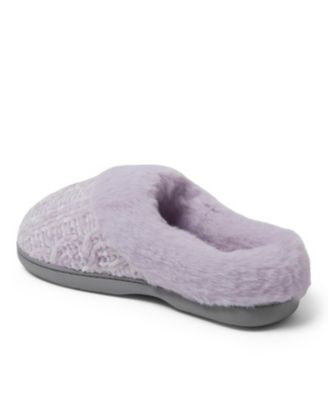Womens Claire Cable Knit Chenille Clog House Slipper