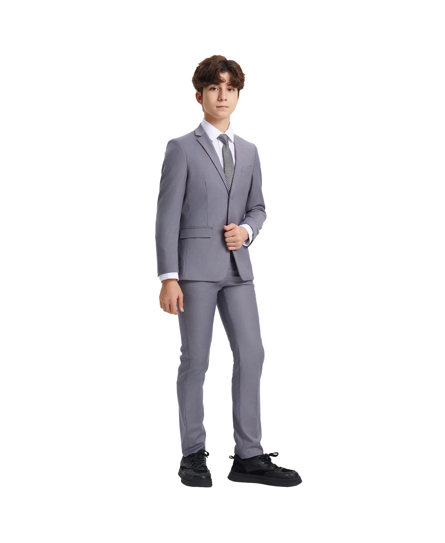 Grey Stacy Adams 5 PC Child - Big Boy Suits