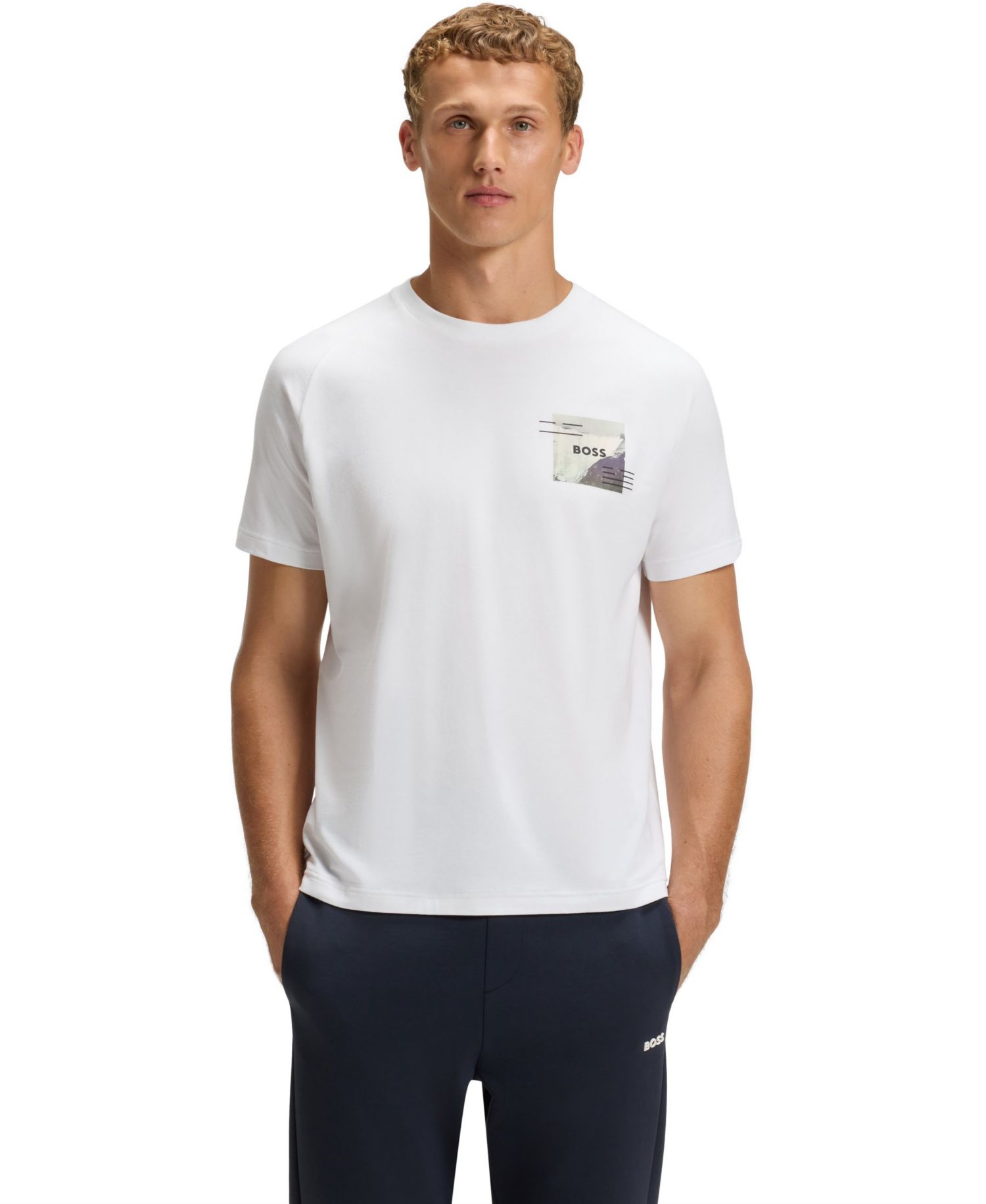 Men's Decorative Reflective Relaxed-Fit T-Shirt
