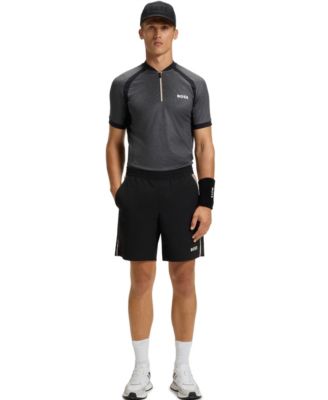 Men's Jersey Zip-Neck Slim-Fit Polo Shirt