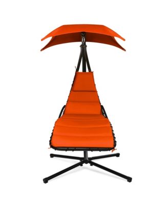Patio Hammock Swing Chair Hanging Chaise w/ Cushion Pillow Canopy