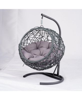 Cat Swing Bed with Stand and Cushion Indoor Outdoor Hammock for Cats and Small Pets