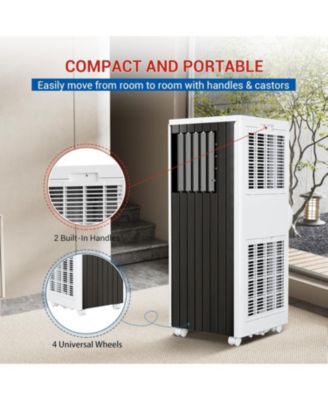 8000 BTU Portable Air Conditioner Compact Lightweight Easy to Move with Wheels Quiet Operation Includes Venting Kit Air Conditioner
