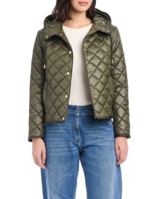 Women's Hooded Packable Diamond Quilted Jacket