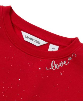 Girls Crew Neck Embroidered Sweatshirt