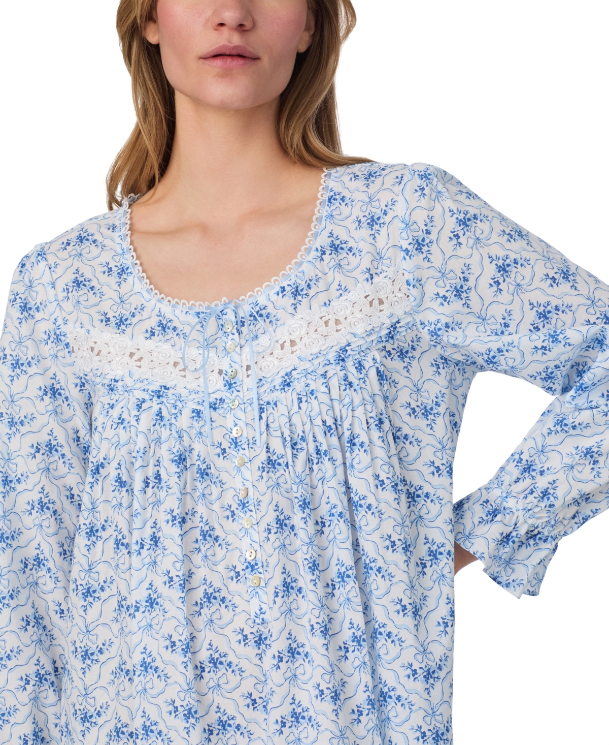Eileen West Women's Long Sleeve Ballet Nightgown