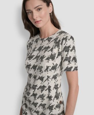 Women's Short Sleeve Crew Neck Sheath Dress