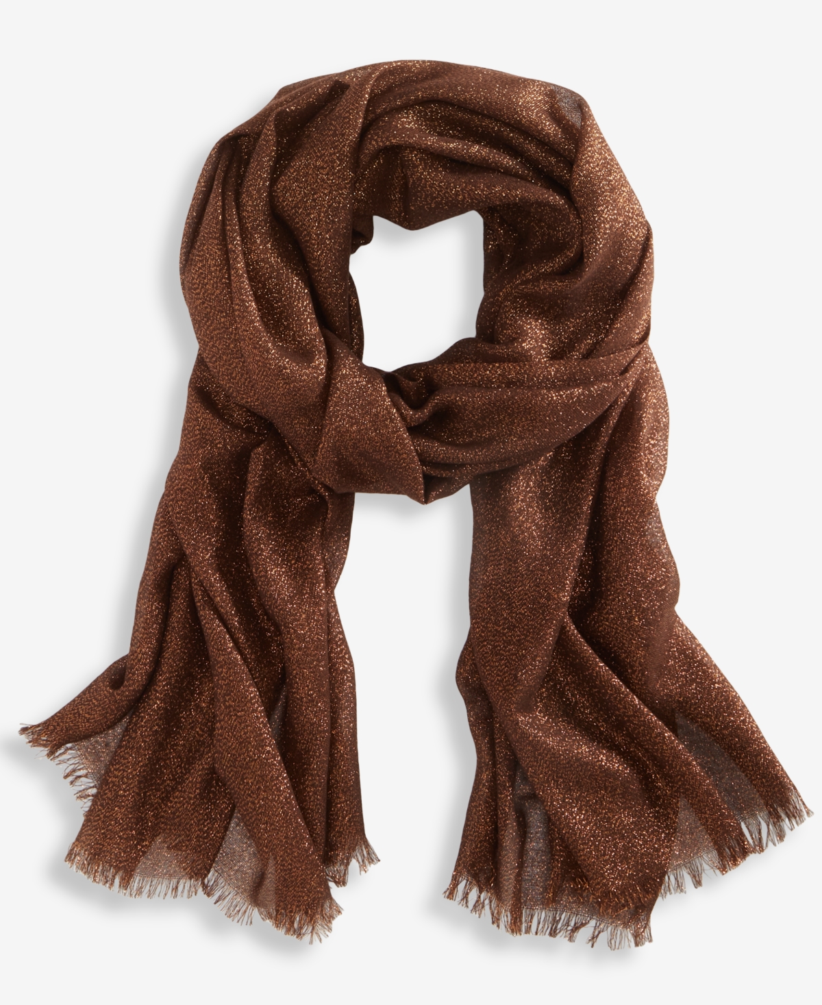 Inc International Concepts Women's Shimmer Wrap Scarf, Created For Macy's In Brown