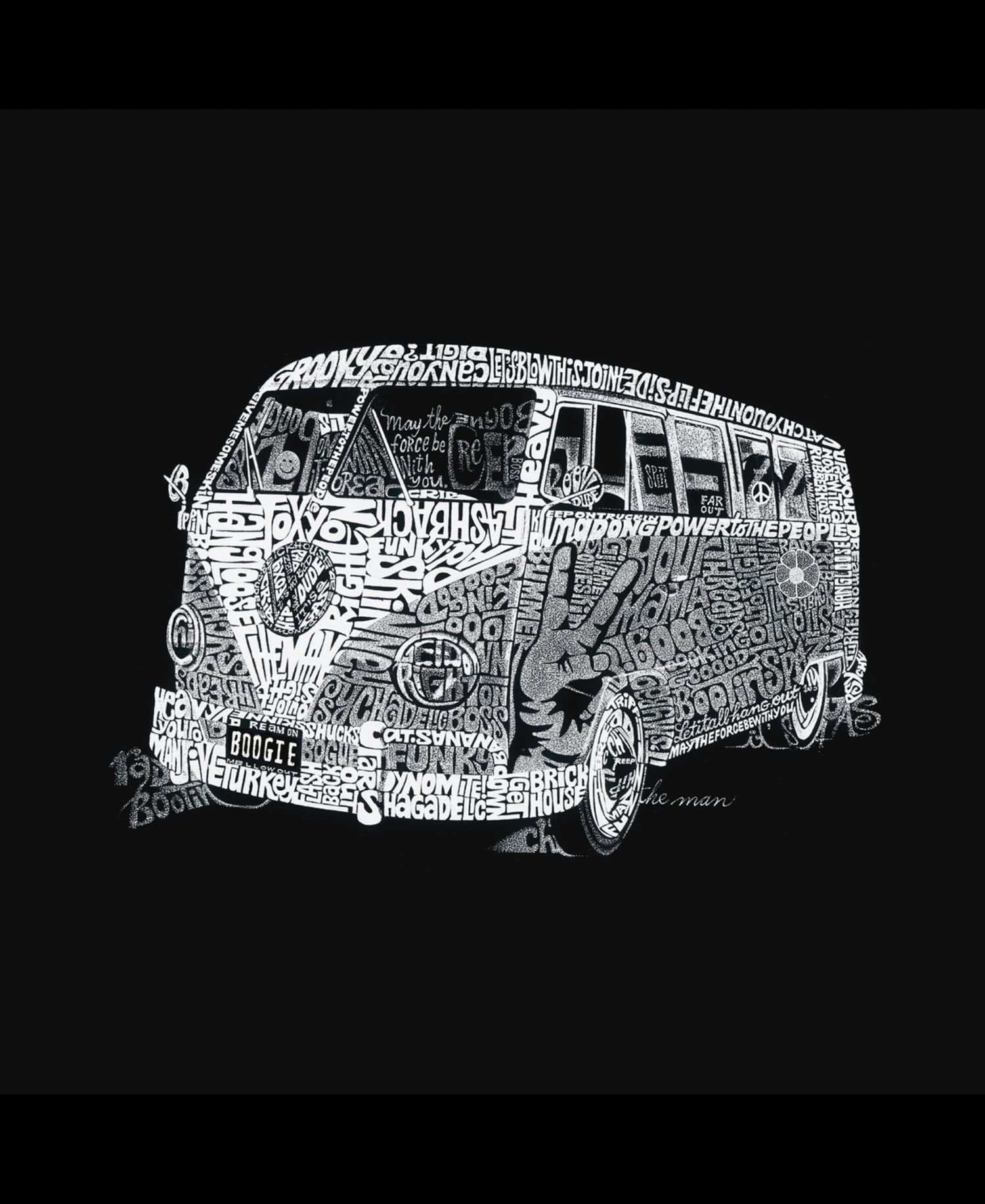 Plus Size THE 70'S Word Art V-Neck T-Shirt