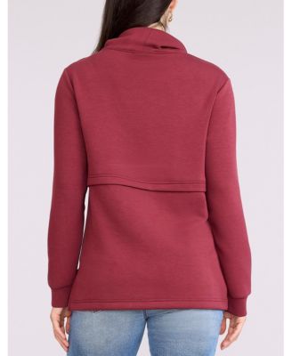 Maternity Funnel Neck Pullover Nursing Sweatshirt - Motherhood