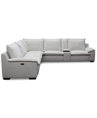 Borsi 6-Pc. Sectional with 2 Power Recliners & 1 Console, Exclusive at Macy's