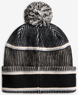 Men's Pom Timberland Jacquard Logo Beanie Hat