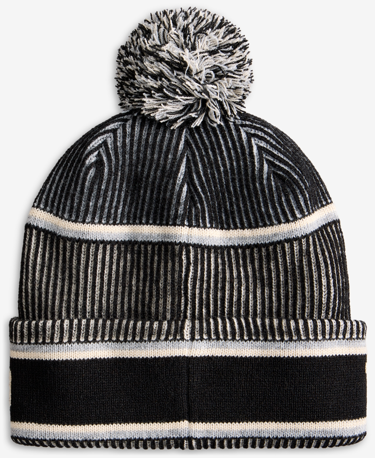 Timberland Men's Pom  Jacquard Logo Beanie Hat In Black