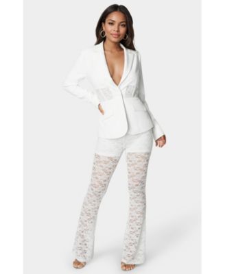 Tailored Lace Combo Blazer