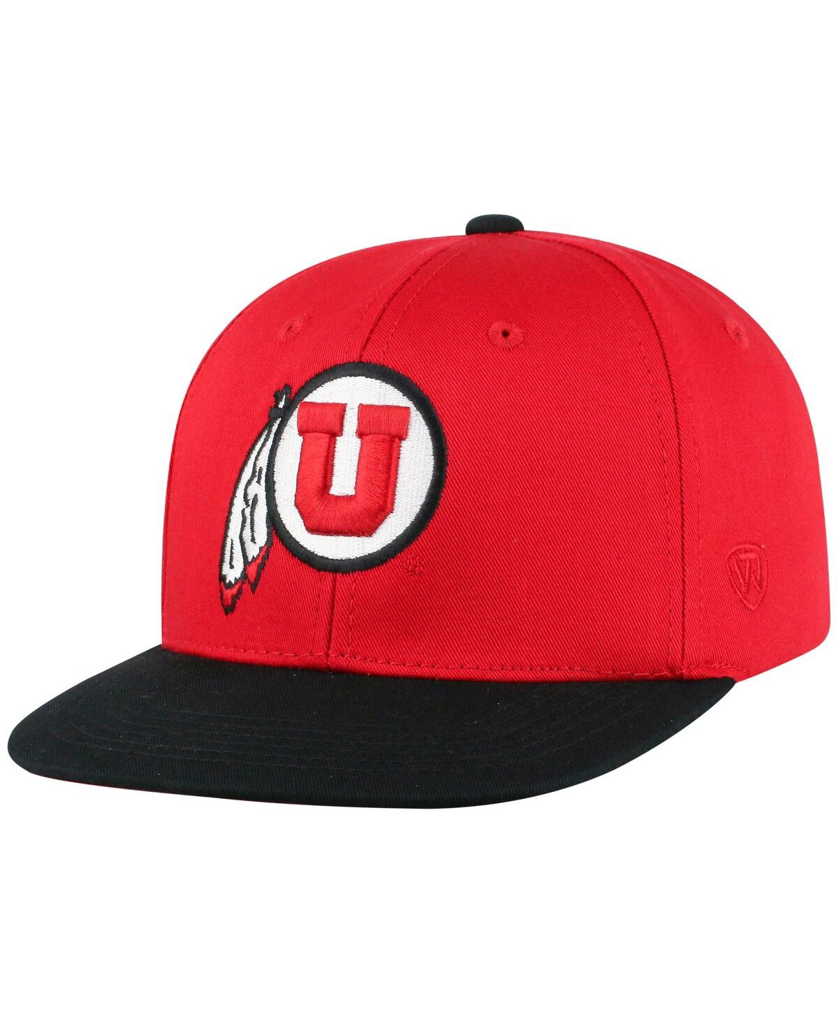 Top Of The World Big Boys And Girls Red Utah Utes Victory Maverick Snapback Hat In Red