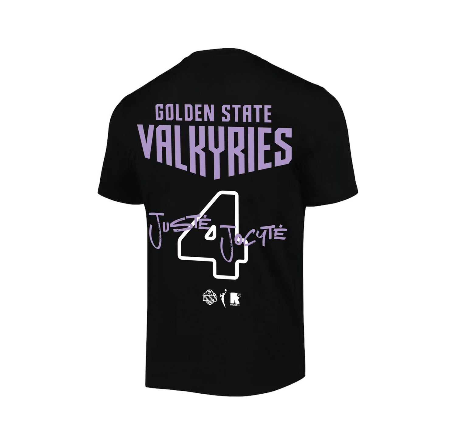 Men's and Women's Juste Jocyte Black Golden State Valkyries Name & Number T-Shirt