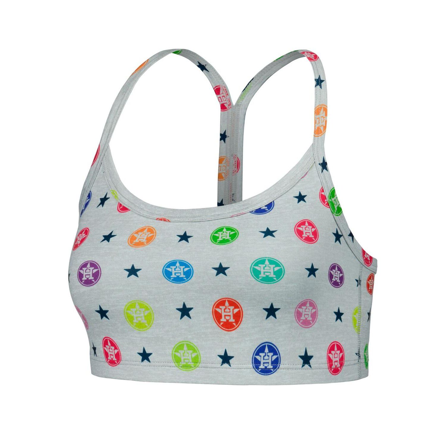 Women's Gray Houston Astros TLC Rainbow Bra