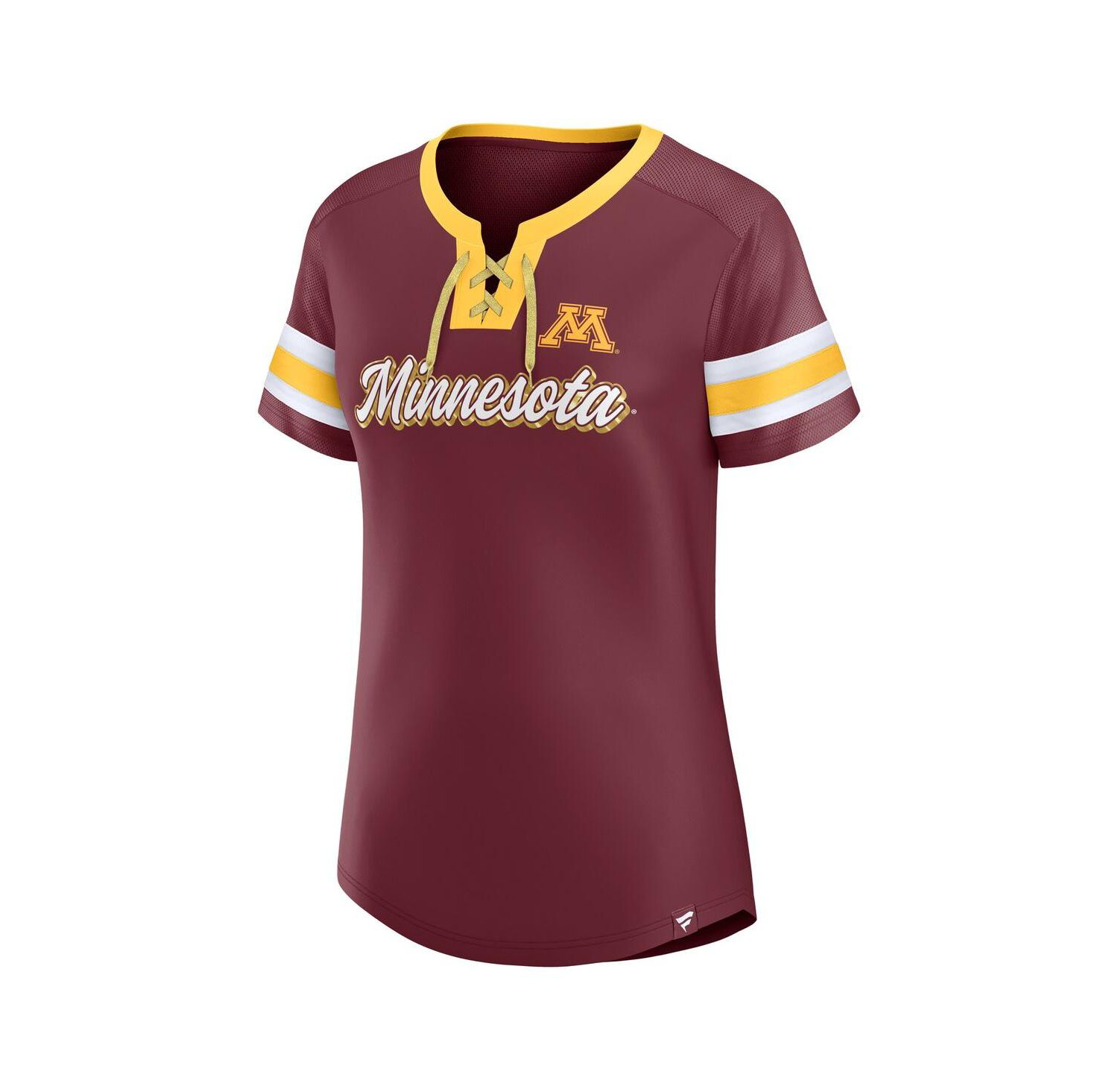 Women's Maroon Minnesota Golden Gophers Iconic Athena Lace-Up T-Shirt