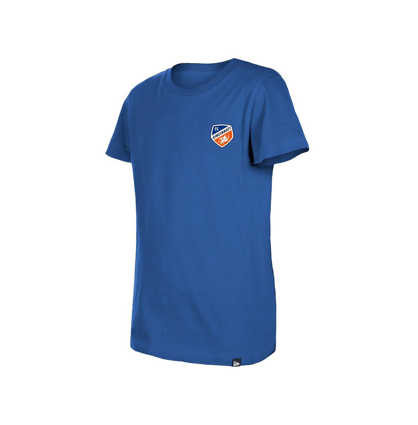 Футболка New Era Blue FC Cincinnati Bubble Heart для девочек — фото 4