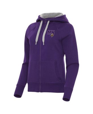 Antigua - Women's Purple Minnesota Vikings Victory Full-Zip Hoodie