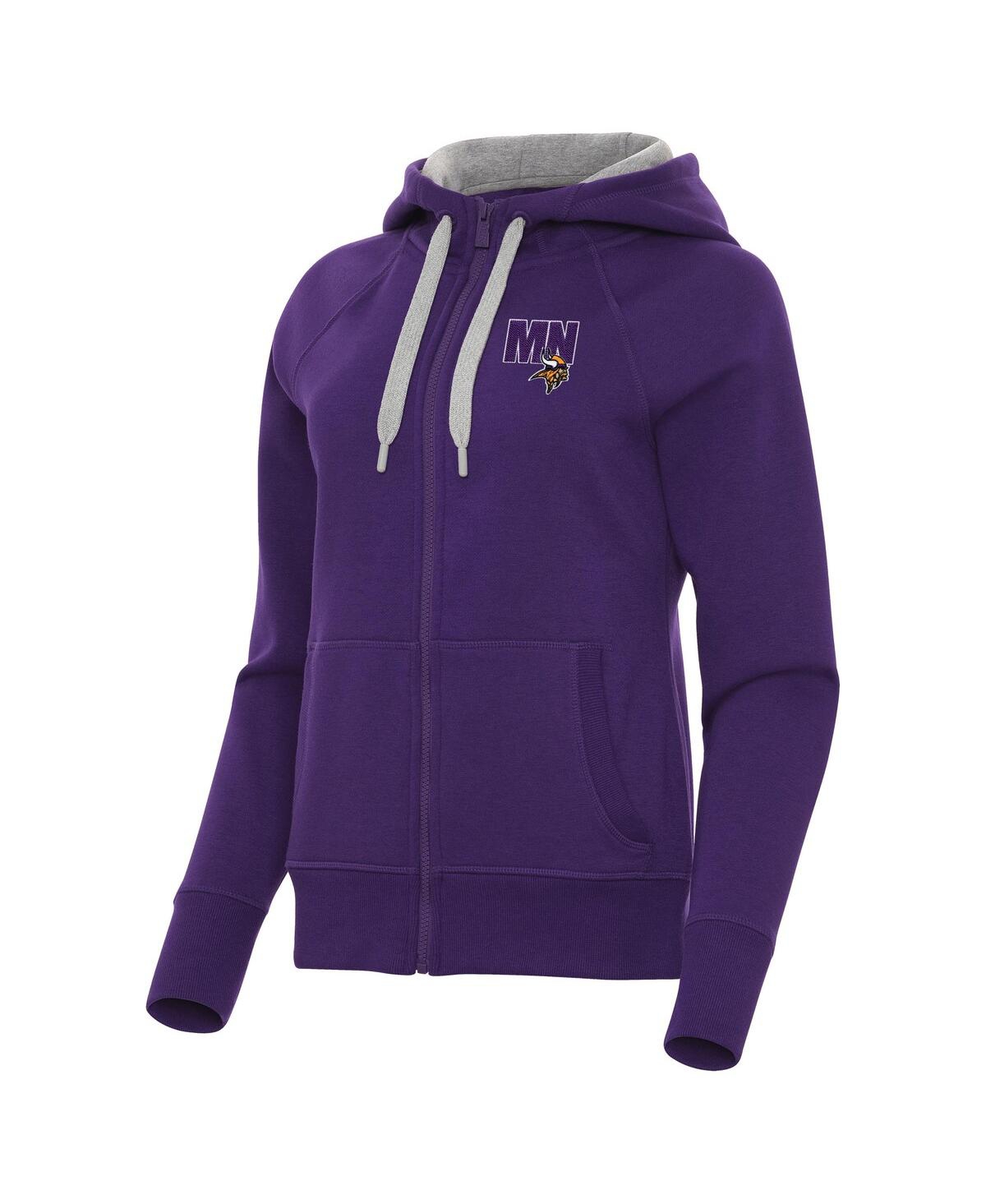 Antigua Women's Purple Minnesota Vikings Victory Full-zip Hoodie