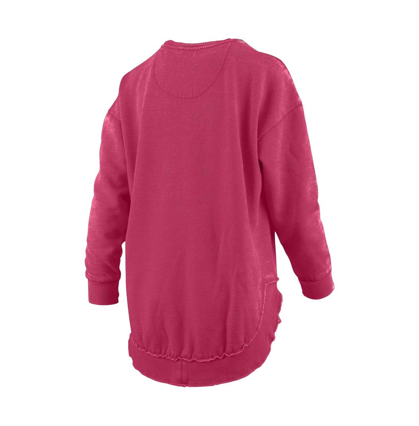Женская толстовка Pressbox Crimson Indiana Hoosiers Mélange Poncho Vintage Fleece Long Sleeve Pullover — фото 2