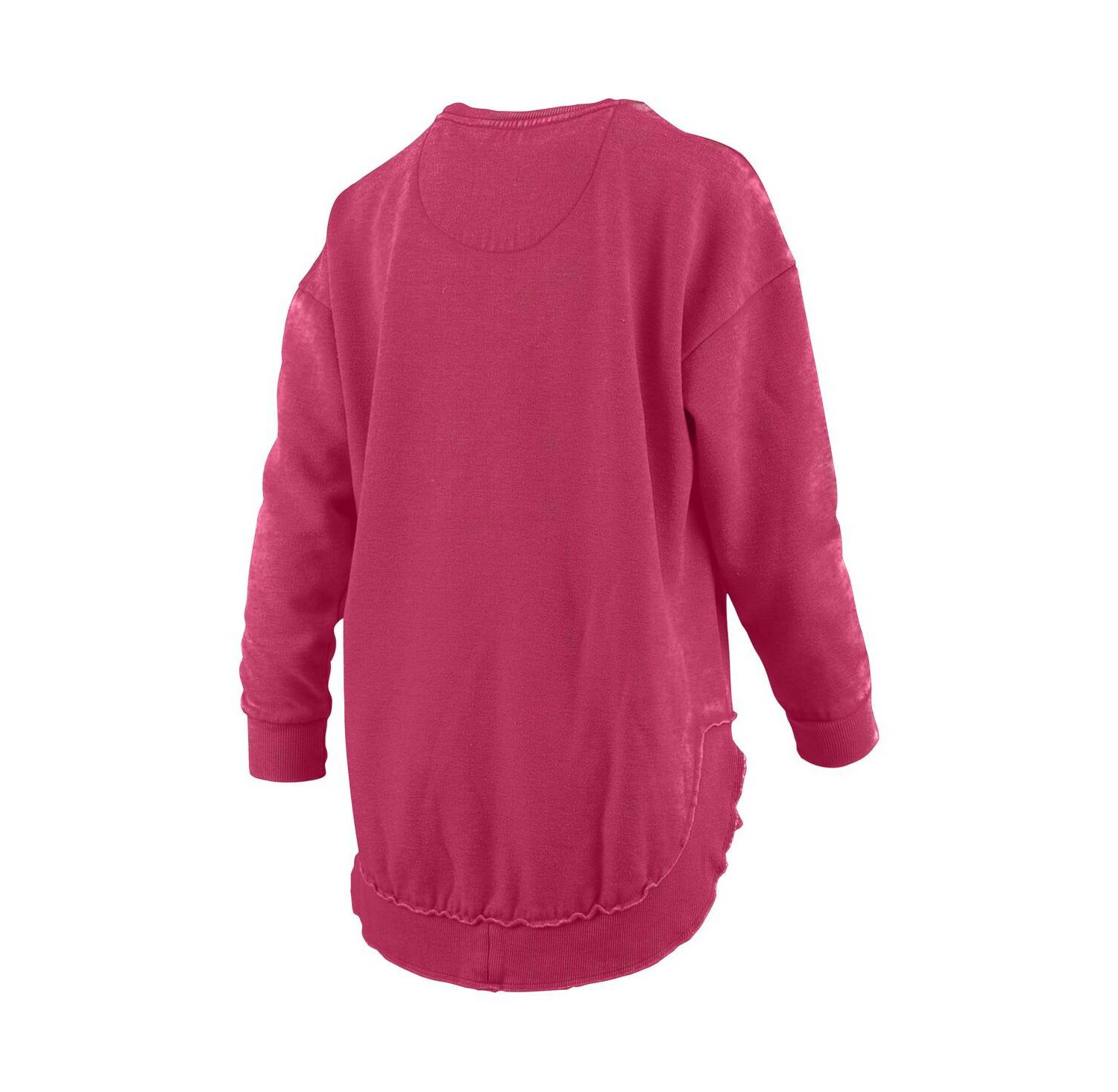 Women's Crimson Indiana Hoosiers M&eacute;lange Poncho Vintage Fleece Long Sleeve Pullover Sweatshirt