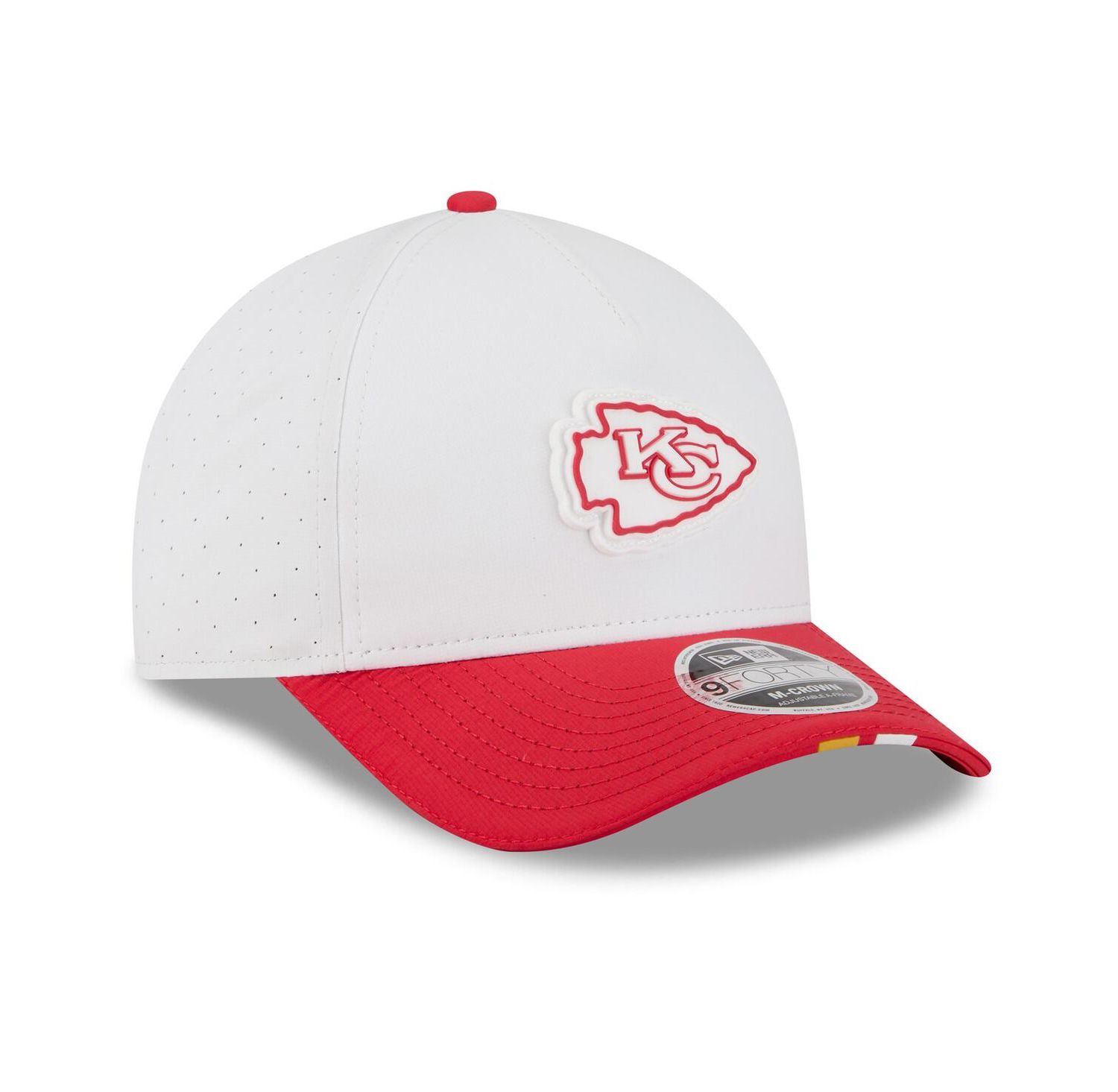 Men's White/Red Kansas City Chiefs 2025 NFL Training Camp A-Frame 9FORTY Adjustable Hat