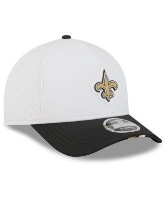 Men's White/Black New Orleans Saints 2025 NFL Training Camp A-Frame 9FORTY Adjustable Hat