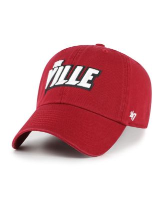 '47 Brand - Men's Red Louisville Cardinals clean up Adjustable Hat