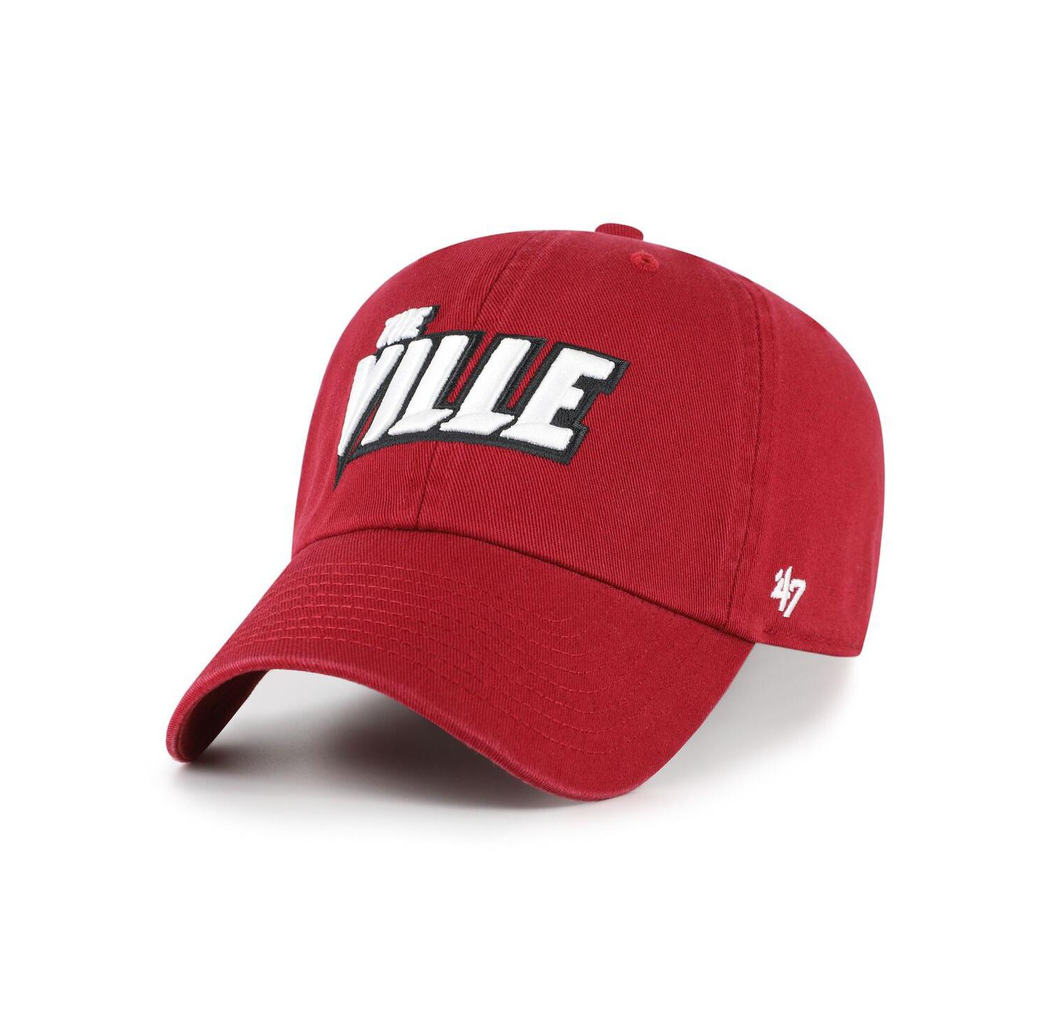 Men's Red Louisville Cardinals Clean Up Adjustable Hat