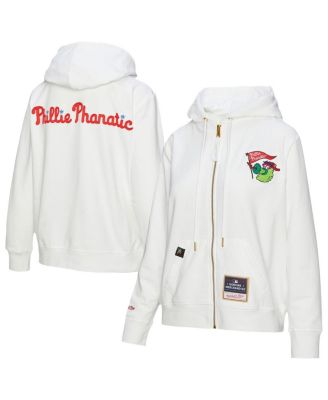 Mitchell & Ness - Women's White Philadelphia Phillies Full-Zip Hoodie