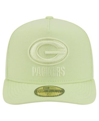 Men's Light Green Bay Packers Color Pack A-Frame 59FIFTY Fitted Hat