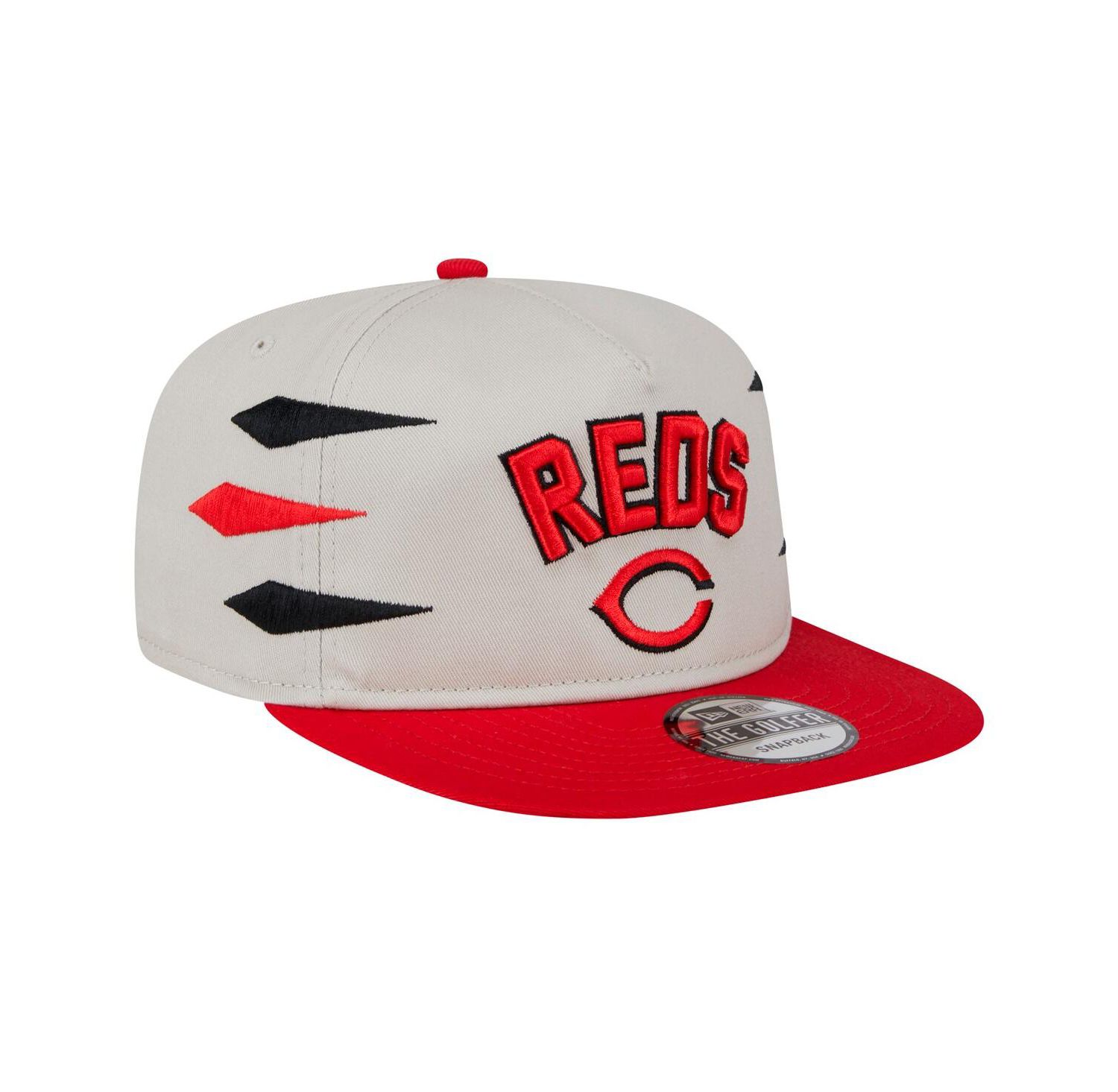 Men's Cream Cincinnati Reds Iron Golfer Snapback Hat
