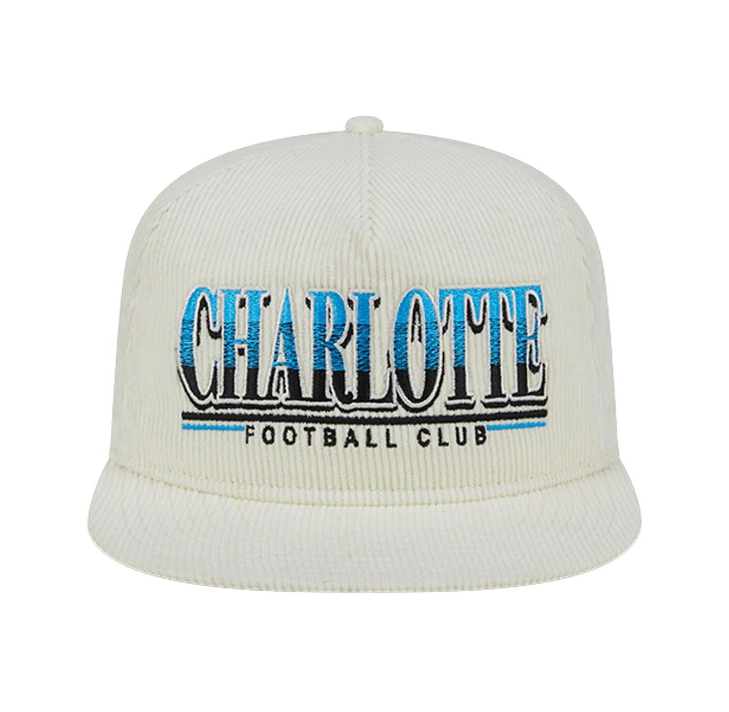 Men's White Charlotte FC Throwback Corduroy Golfer Adjustable Hat