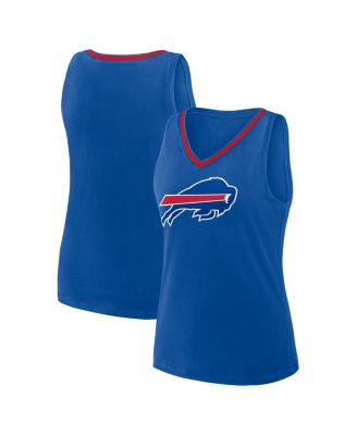 Logo Athletic - Women's Royal Buffalo Bills Plus Size Stellar Win V-Neck Tank Top