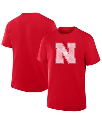 Men's Scarlet Nebraska Huskers Big Tall Distressed Vintage Logo T-Shirt