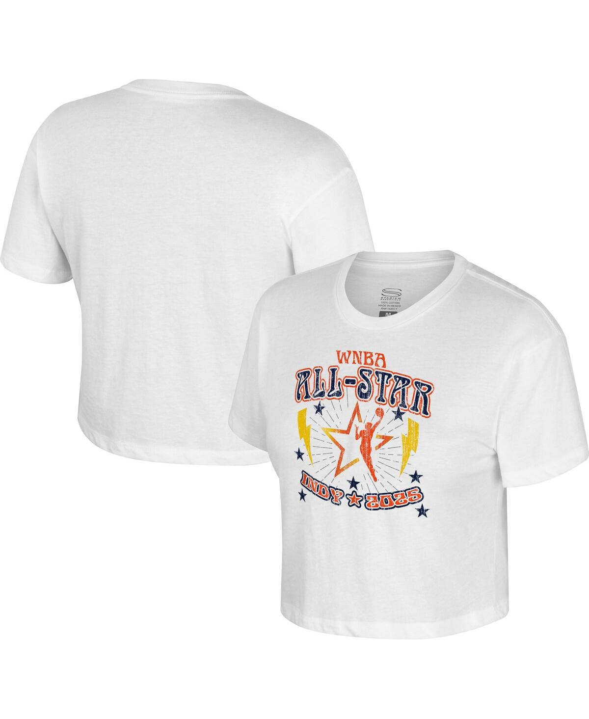 Women's White 2025 Wnba All-Star Game The Road Cropped T-Shirt - White