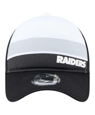 Big Boys and Girls Black Las Vegas Raiders Sport Night Color Block 9FORTY A-Frame Trucker Adjustable Hat