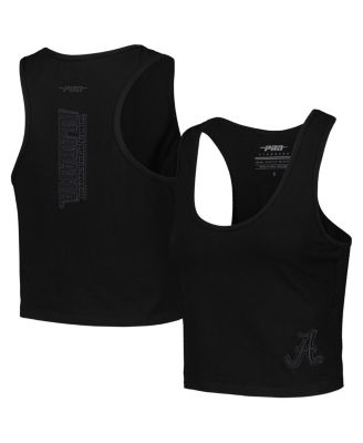 Pro Standard - Women's Black Alabama Crimson Tide Tonal Neutral Fitted Waist Length Racerback Tank Top