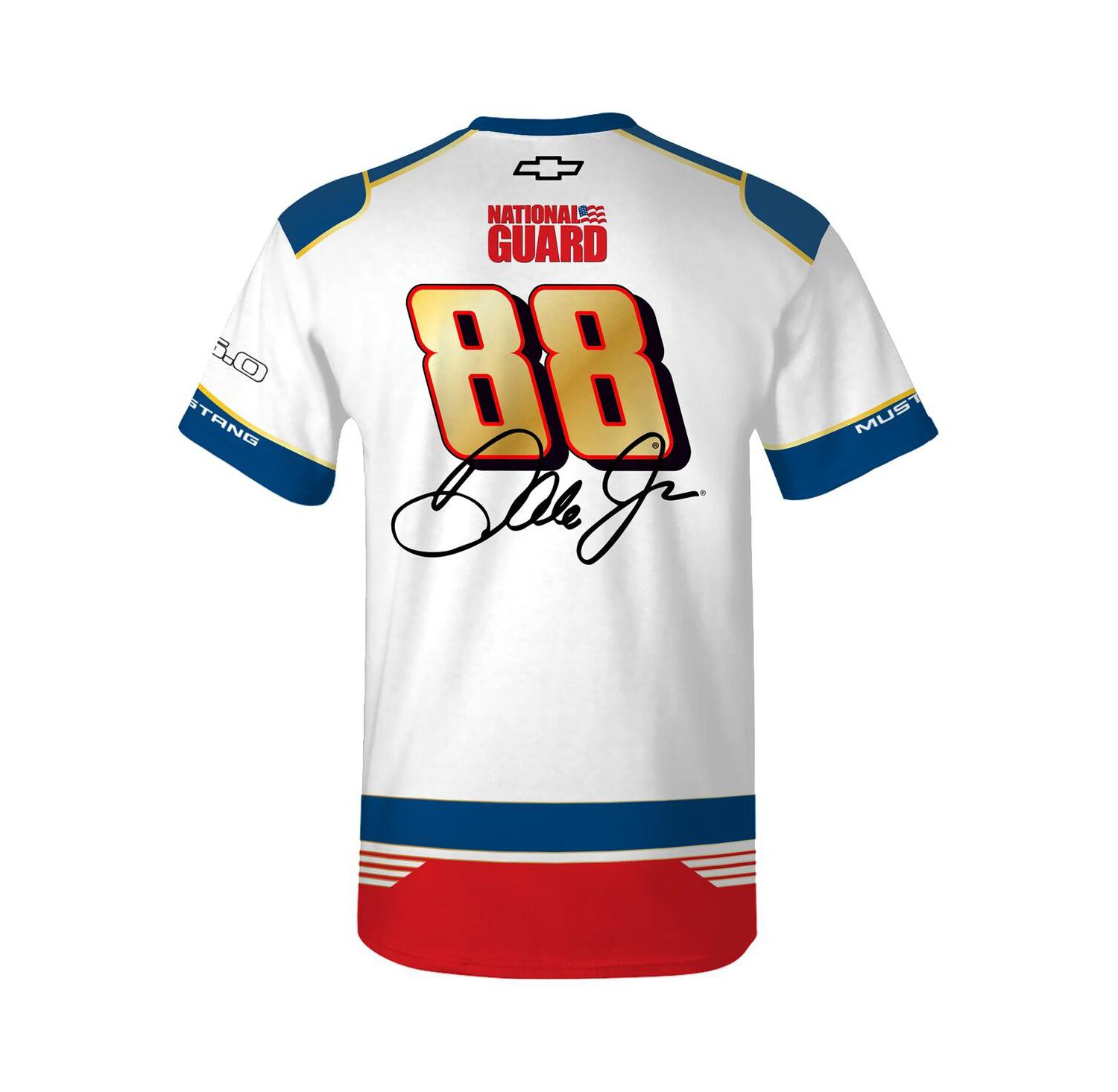 Men's White Dale Earnhardt Jr. National Guard Legend Uniform T-Shirt