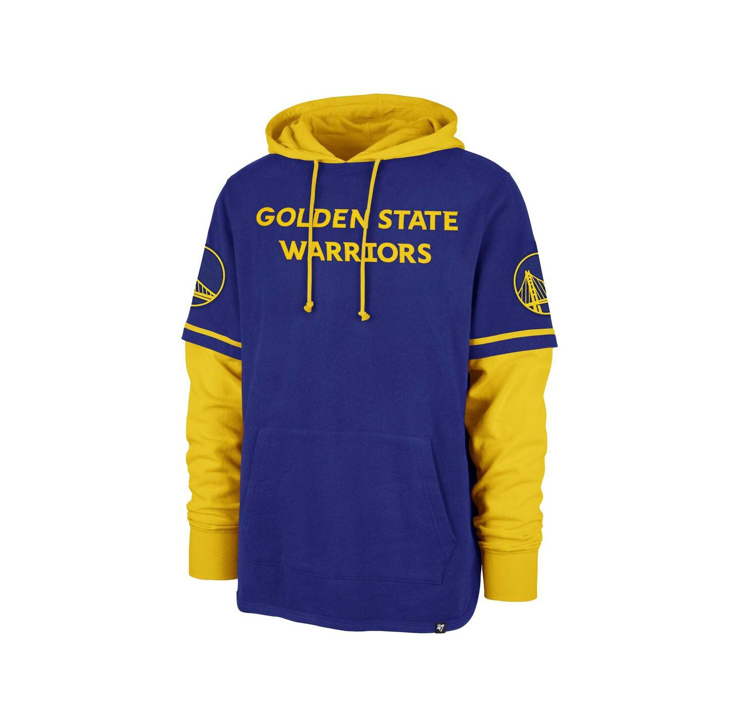 Men's Royal Golden State Warriors Trifecta Shortstop Pullover Hoodie