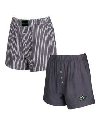 Concepts Sport - Women's 2-Pack Sport Charcoal Dallas Stars Boxer Shorts Set