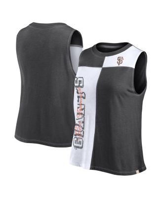 Fanatics - Women's Black/White San Francisco Giants Color-Block Tank Top