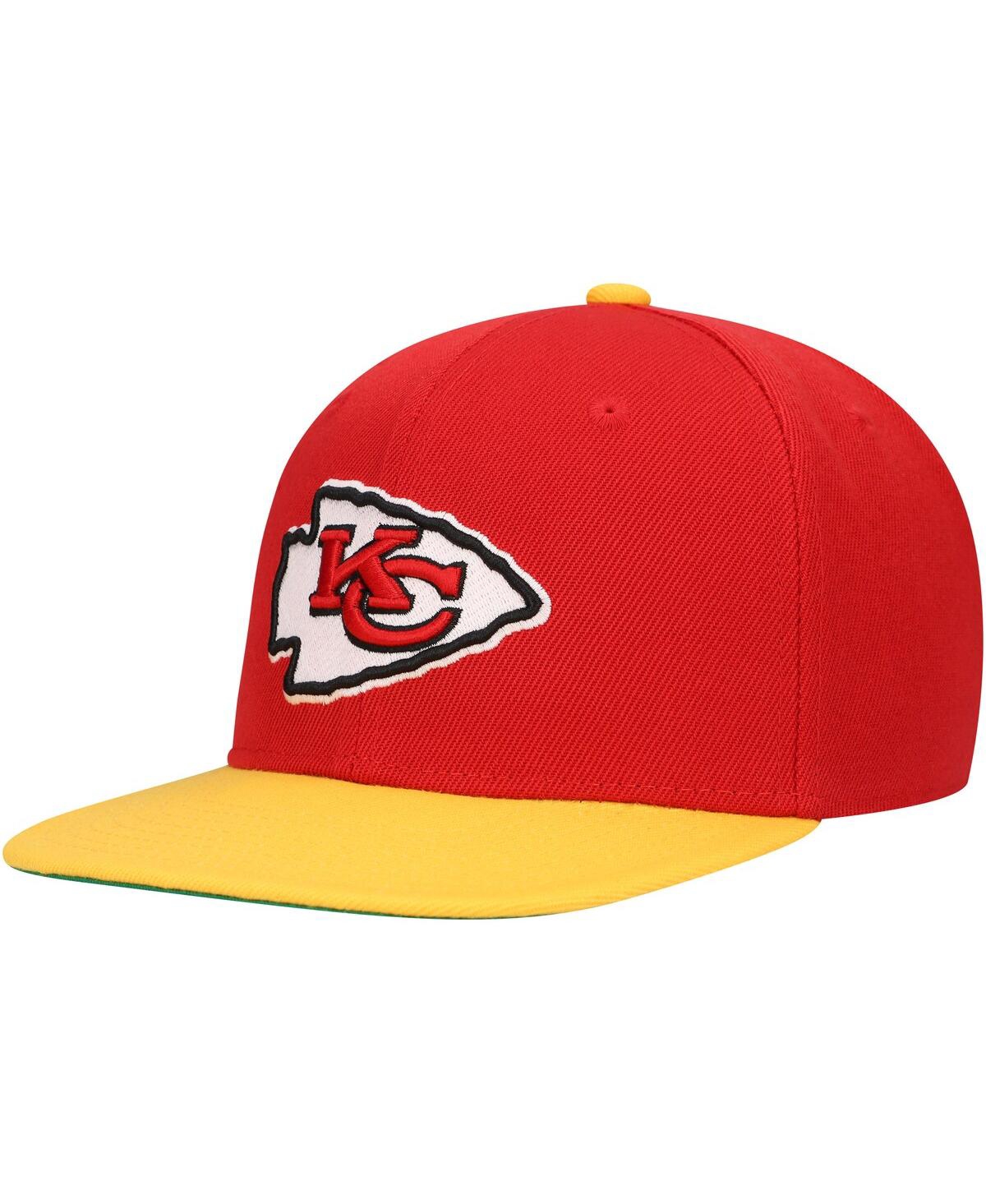Mitchell & Ness Big Boys And Girls Red Kansas City Chiefs Team Two-tone Snapback Hat In Red