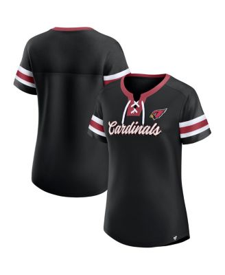 Fanatics - Women's Black Arizona Cardinals Original State Lace-Up T-Shirt