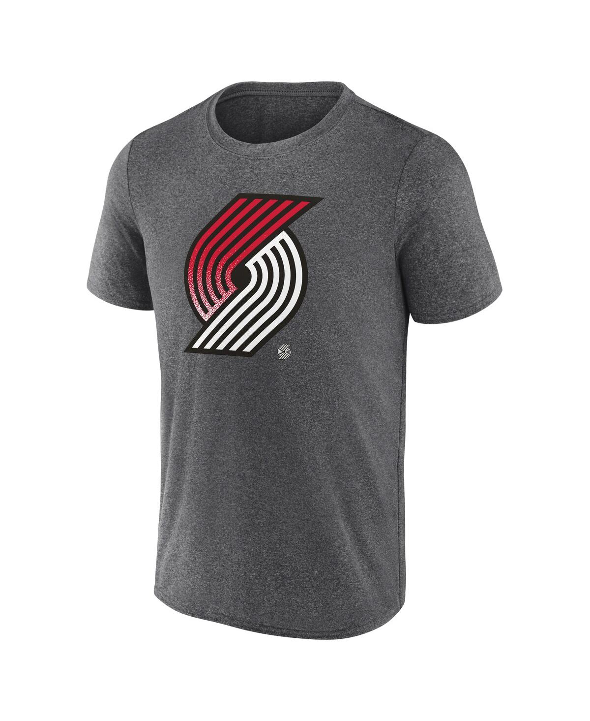 Fanatics Men's Heather Charcoal Portland Trail Blazers Iconic Overtime T-shirt In Gray