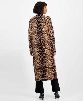 Women's Animal-Print Long-Sleeve Jacket 