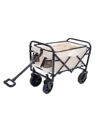 Outdoor Storage Cart Collapsible Foldable Wagon Cart Beach Heavy Duty Utility Cart