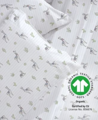 Printed Quatrefoil - 100% Organic Cotton Percale Queen Sheet Set - Deep Pocket,